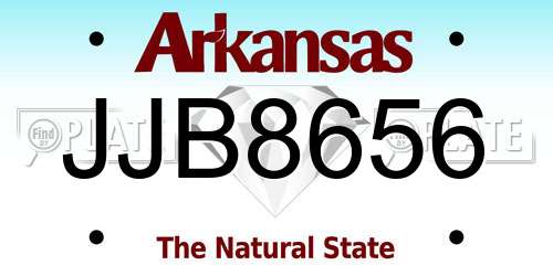 JJB8656 Arkansas License Plate