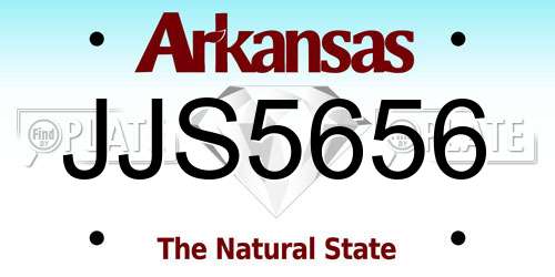 JJS5656 Arkansas License Plate