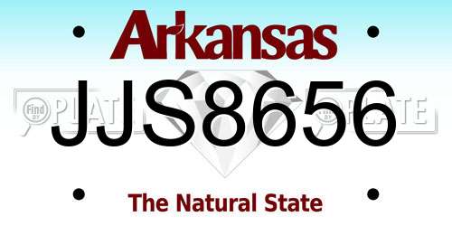 JJS8656 Arkansas License Plate