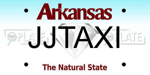 JJTAXI Arkansas License Plate