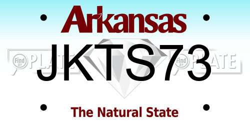 JKTS73 Arkansas License Plate