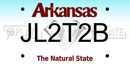JL2T2B Arkansas License Plate