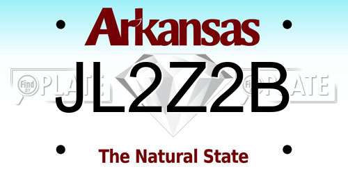 JL2Z2B Arkansas License Plate