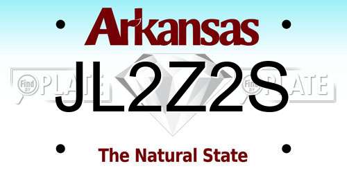 JL2Z2S Arkansas License Plate