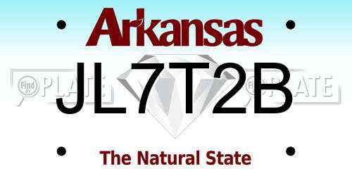 JL7T2B Arkansas License Plate