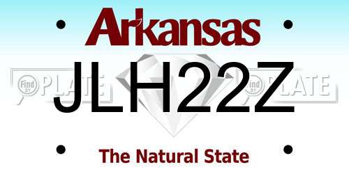 JLH22Z Arkansas License Plate
