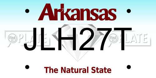 JLH27T Arkansas License Plate