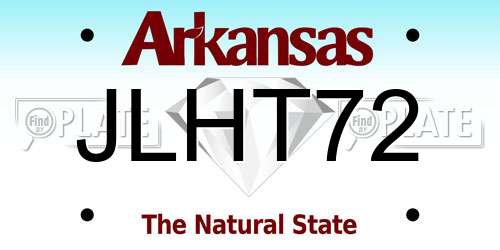 JLHT72 Arkansas License Plate