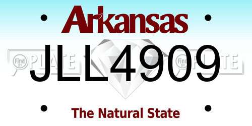 JLL4909 Arkansas License Plate
