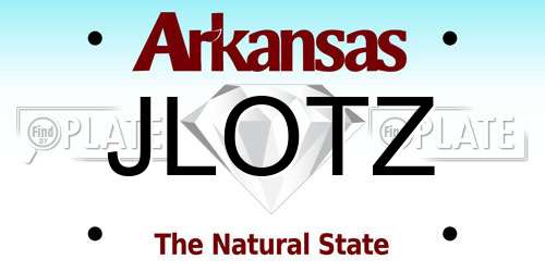 JLOTZ Arkansas License Plate