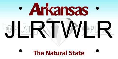 JLRTWLR Arkansas License Plate