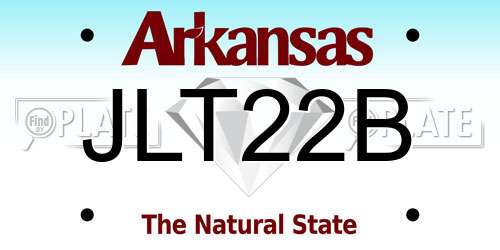 JLT22B Arkansas License Plate