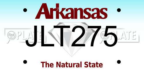 JLT275 Arkansas License Plate