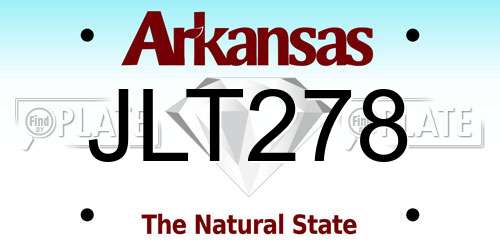 JLT278 Arkansas License Plate