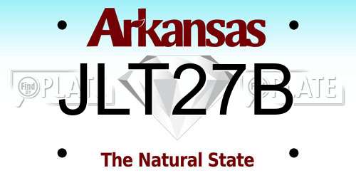 JLT27B Arkansas License Plate