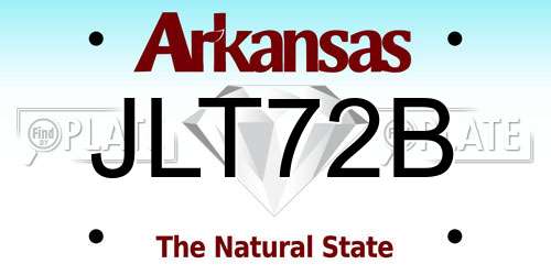JLT72B Arkansas License Plate