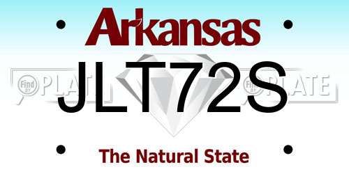 JLT72S Arkansas License Plate