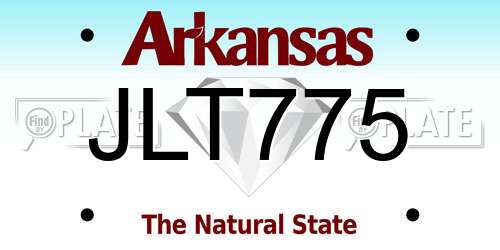 JLT775 Arkansas License Plate