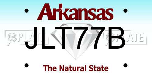 JLT77B Arkansas License Plate