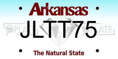 JLTT75 Arkansas License Plate