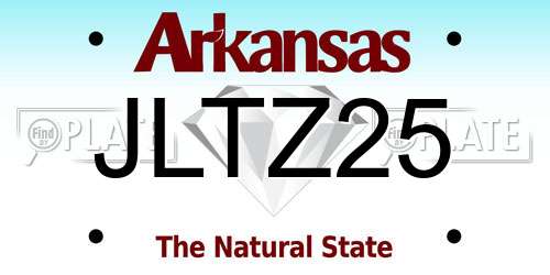 JLTZ25 Arkansas License Plate
