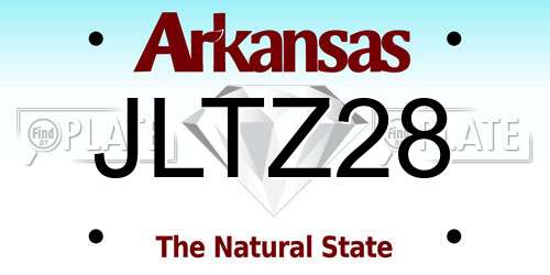 JLTZ28 Arkansas License Plate