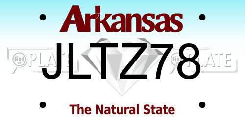 JLTZ78 Arkansas License Plate