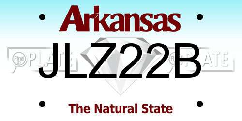 JLZ22B Arkansas License Plate