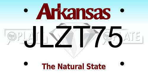 JLZT75 Arkansas License Plate