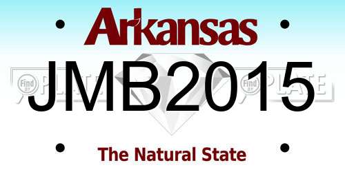 JMB2015 Arkansas License Plate