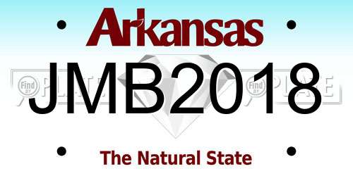 JMB2018 Arkansas License Plate
