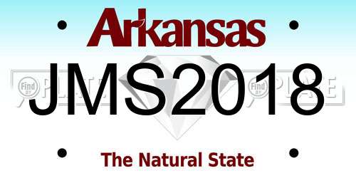 JMS2018 Arkansas License Plate