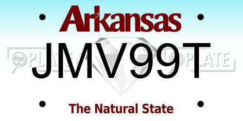 JMV99T Arkansas License Plate