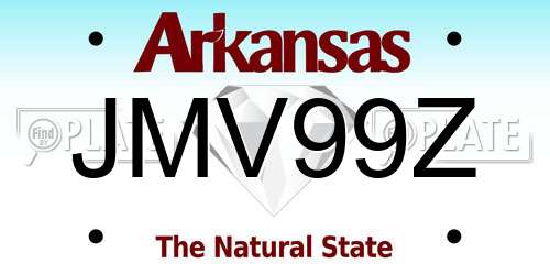 JMV99Z Arkansas License Plate