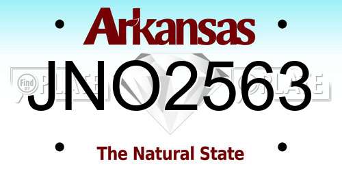 JNO2563 Arkansas License Plate