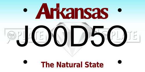 JO0D5O Arkansas License Plate