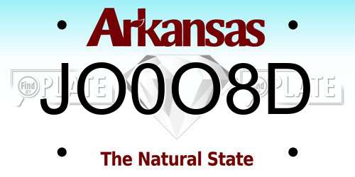 JO0O8D Arkansas License Plate
