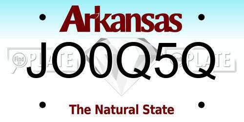 JO0Q5Q Arkansas License Plate