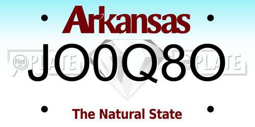 JO0Q8O Arkansas License Plate