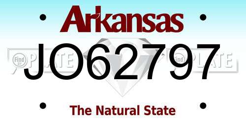 JO62797 Arkansas License Plate