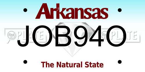 JOB94O Arkansas License Plate