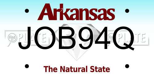 JOB94Q Arkansas License Plate