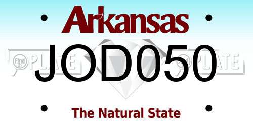 JOD050 Arkansas License Plate
