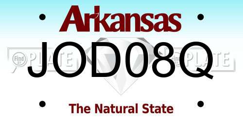 JOD08Q Arkansas License Plate