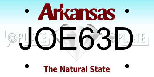 JOE63D Arkansas License Plate