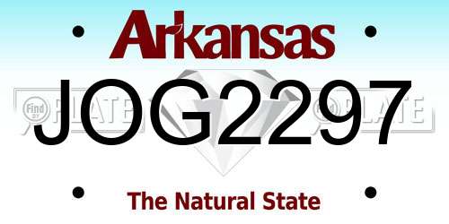 JOG2297 Arkansas License Plate