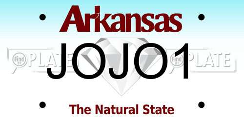 JOJO1 Arkansas License Plate