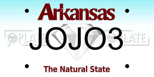 JOJO3 Arkansas License Plate