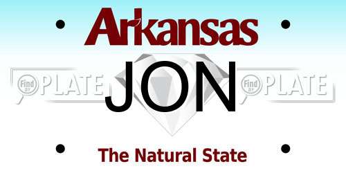 JON Arkansas License Plate