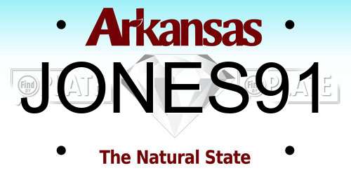 JONES91 Arkansas License Plate